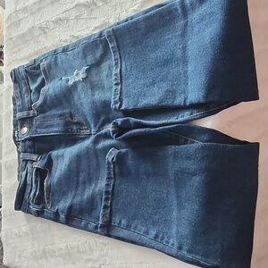 NOBO Womens Juniors Size 7 Skinny High Rise Dark Wash Denim Blue Jeans